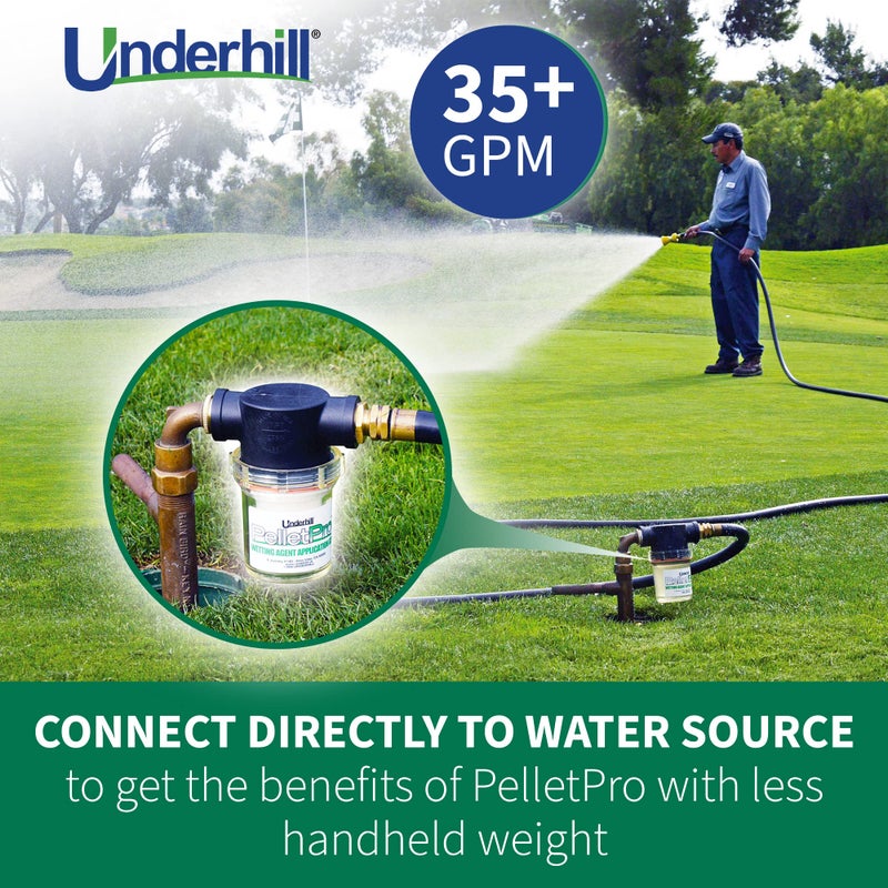 Underhill PelletPro Inline Applicator for Garden Hose Tap, 3/4" GHT Male, 3/4" GHT Female, Quick Coupler Connector, Valve Attachment for Wetting Agent and Fertilizer Hose End Sprayer, A-PPQ-075 - Image 3